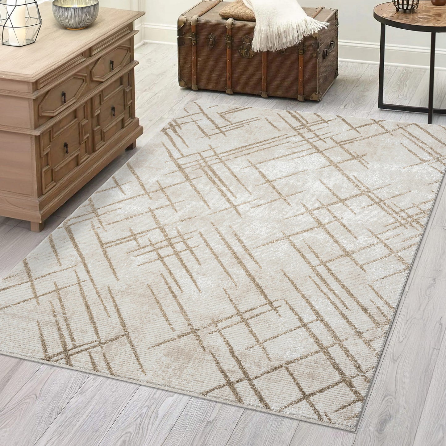 Art 245 creme klassicher Designer Teppich