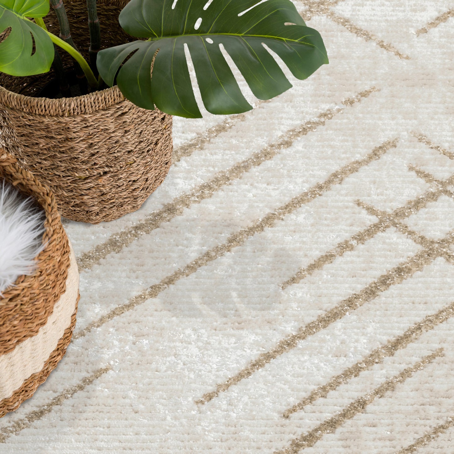 Art 245 creme klassicher Designer Teppich