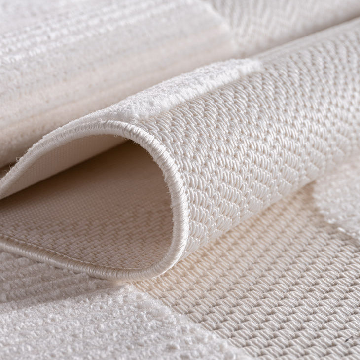 Desi 1651 creme Moderner Designer Teppich mit Hoch-Tief Strukturen