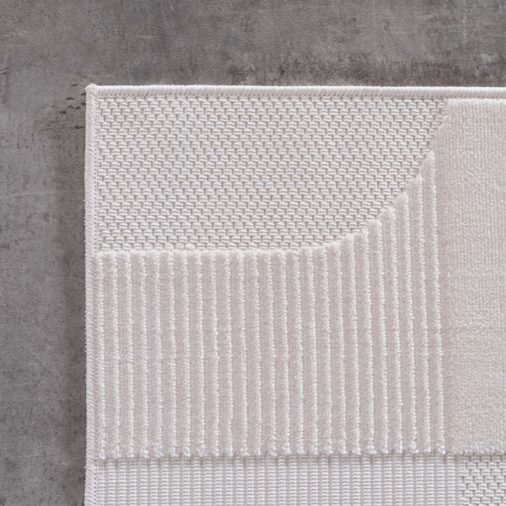 Desi 1651 creme Moderner Designer Teppich mit Hoch-Tief Strukturen