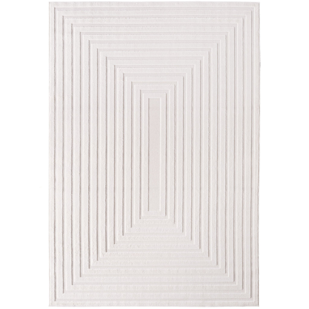 Desi 1653 creme Moderner Designer Teppich mit Hoch-Tief Strukturen