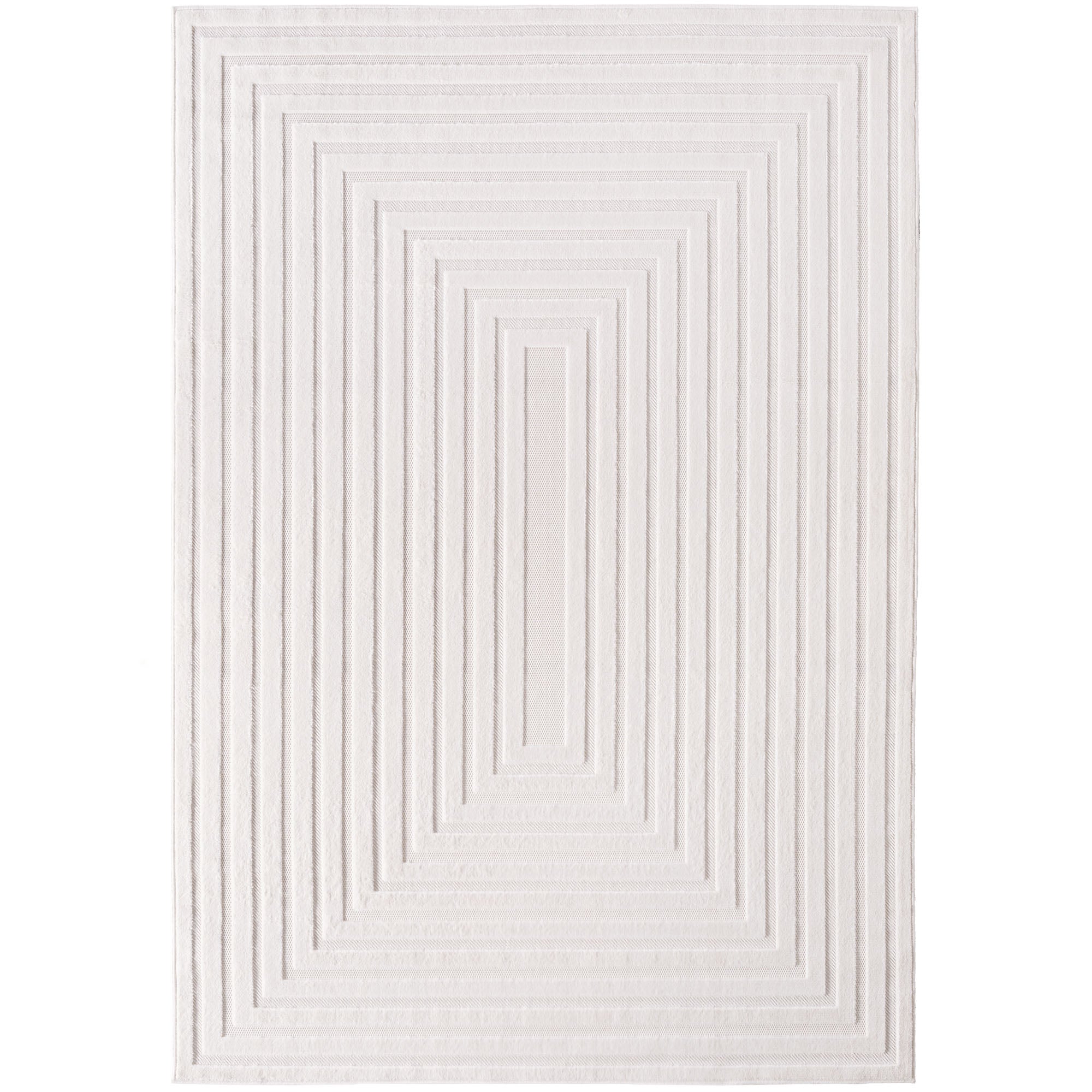 Desi 1653 creme Moderner Designer Teppich mit Hoch-Tief Strukturen