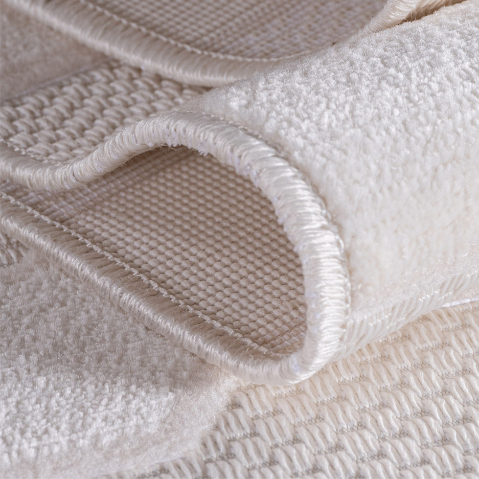 Desi 1654 creme Moderner Designer Teppich mit Hoch-Tief Strukturen