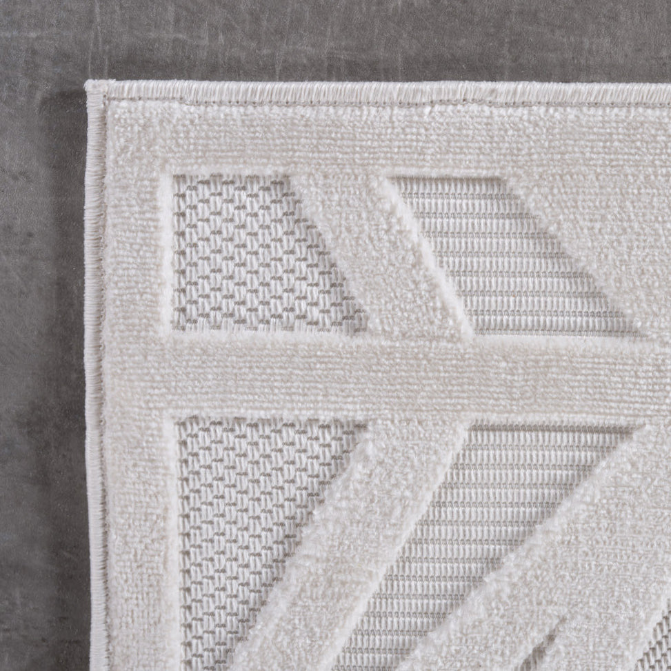 Desi 1655 creme Moderner Designer Teppich mit Hoch-Tief Strukturen