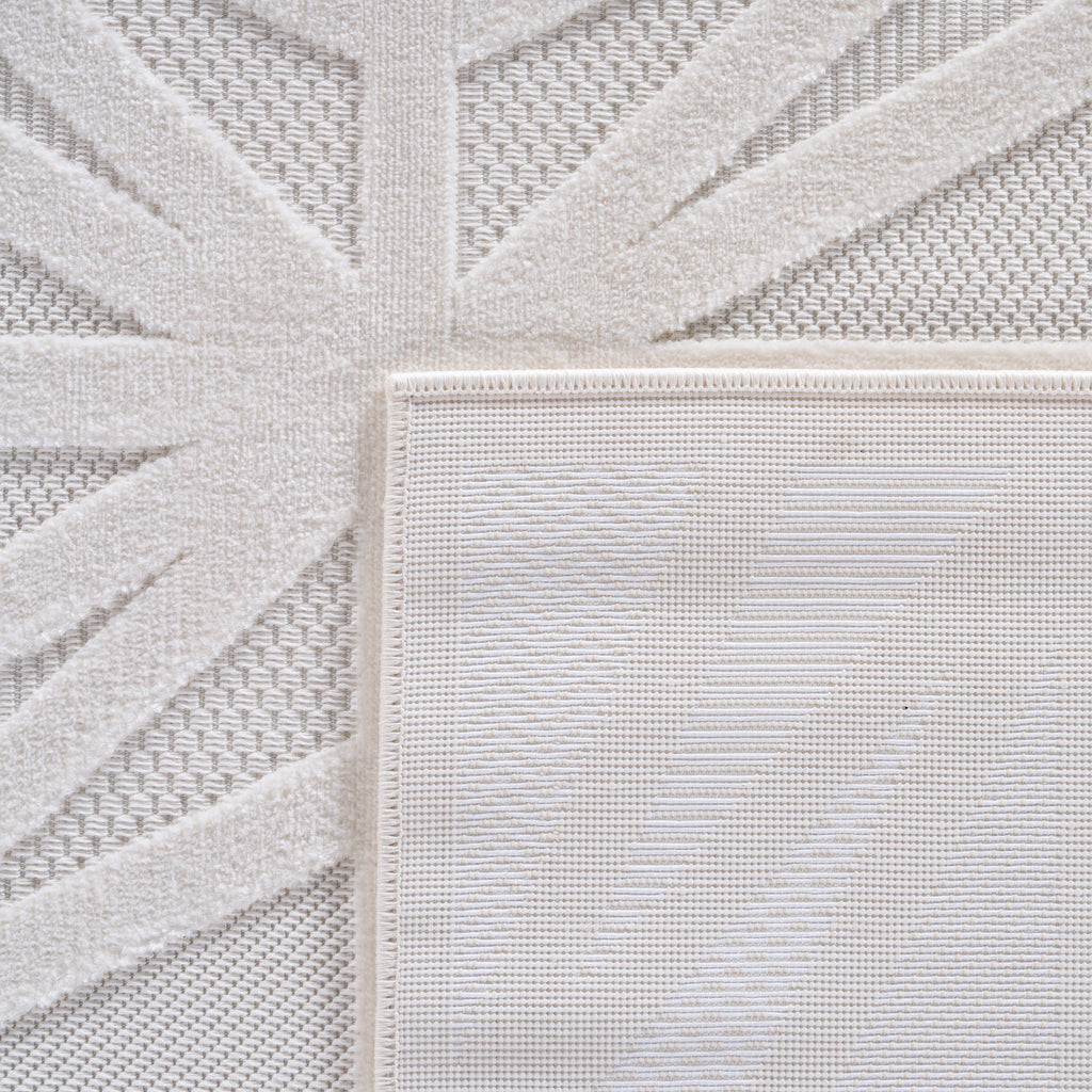 Desi 1655 creme Moderner Designer Teppich mit Hoch-Tief Strukturen