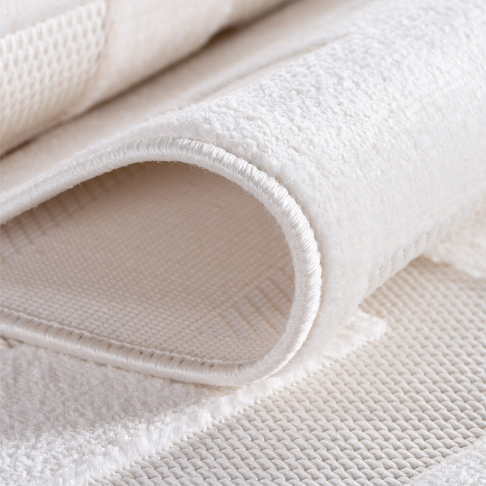 Desi 1656 creme Moderner Designer Teppich mit Hoch-Tief Strukturen