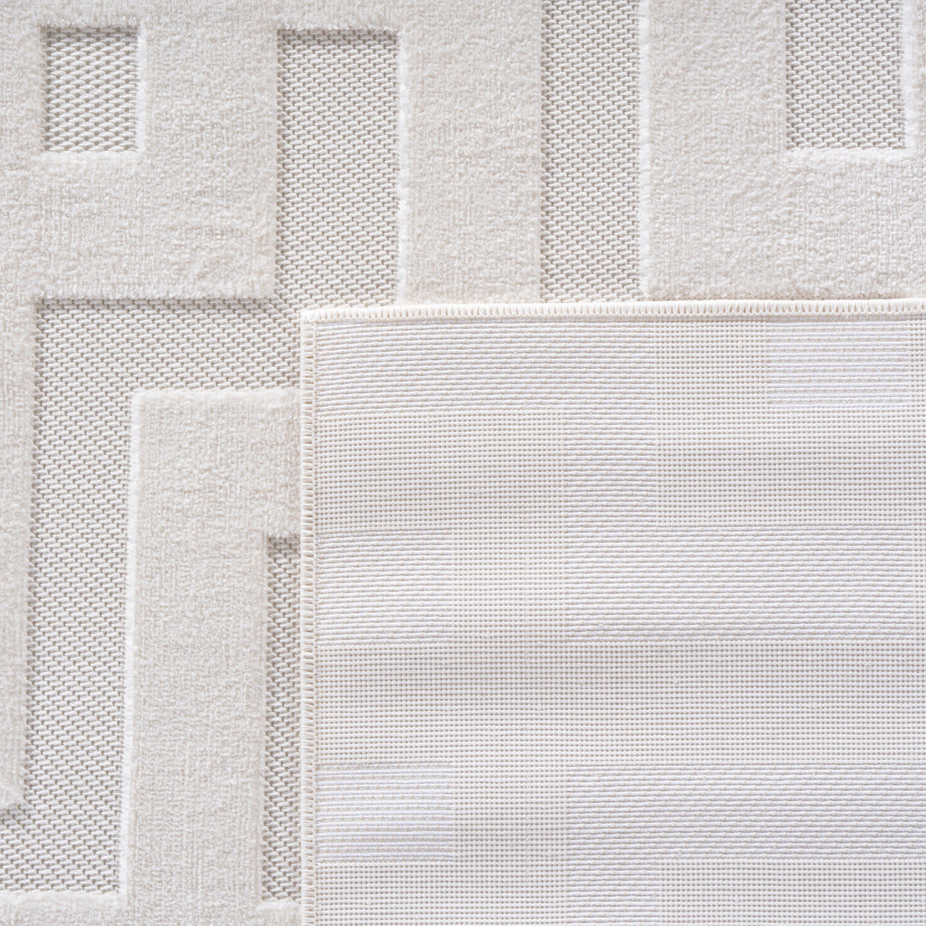 Desi 1656 creme Moderner Designer Teppich mit Hoch-Tief Strukturen