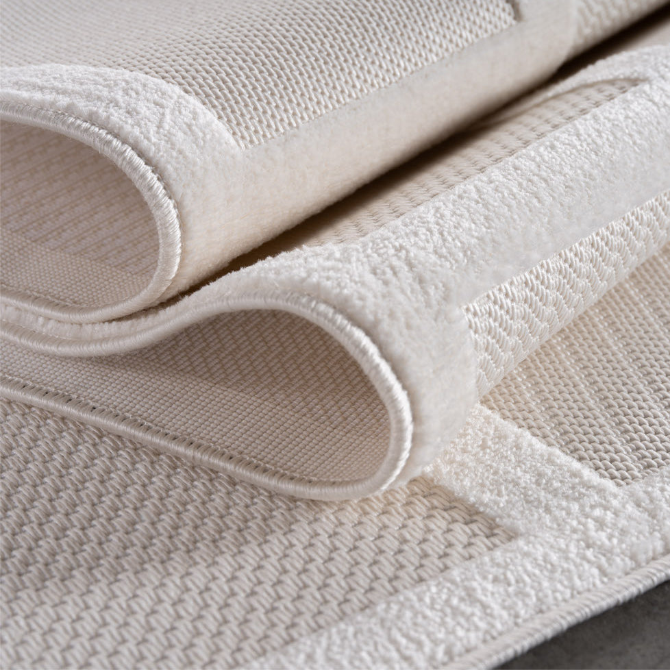 Desi 1657 creme Moderner Designer Teppich mit Hoch-Tief Strukturen