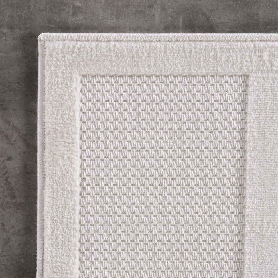 Desi 1657 creme Moderner Designer Teppich mit Hoch-Tief Strukturen