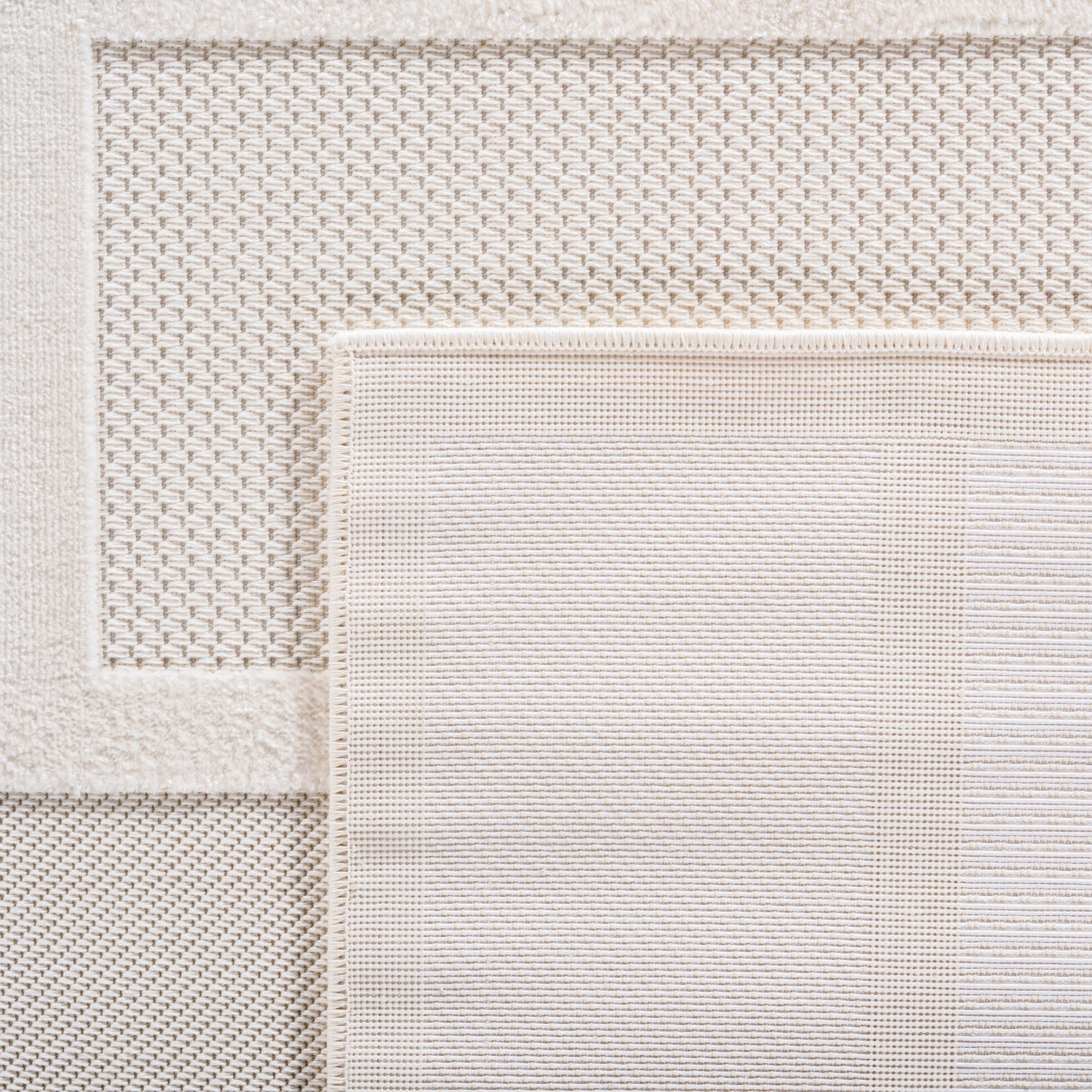 Desi 1657 creme Moderner Designer Teppich mit Hoch-Tief Strukturen