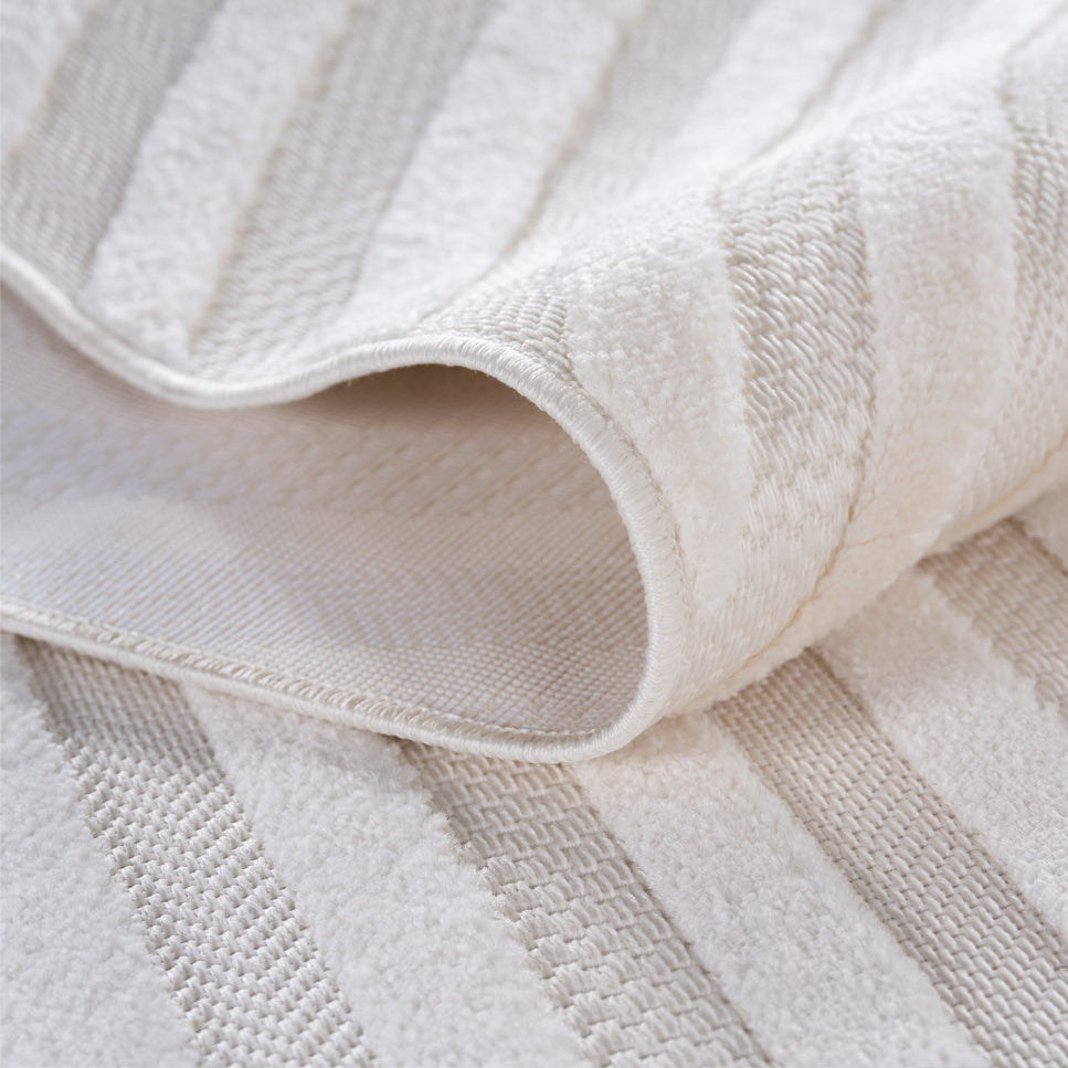 Desi 1658 creme Moderner Designer Teppich mit Hoch-Tief Strukturen