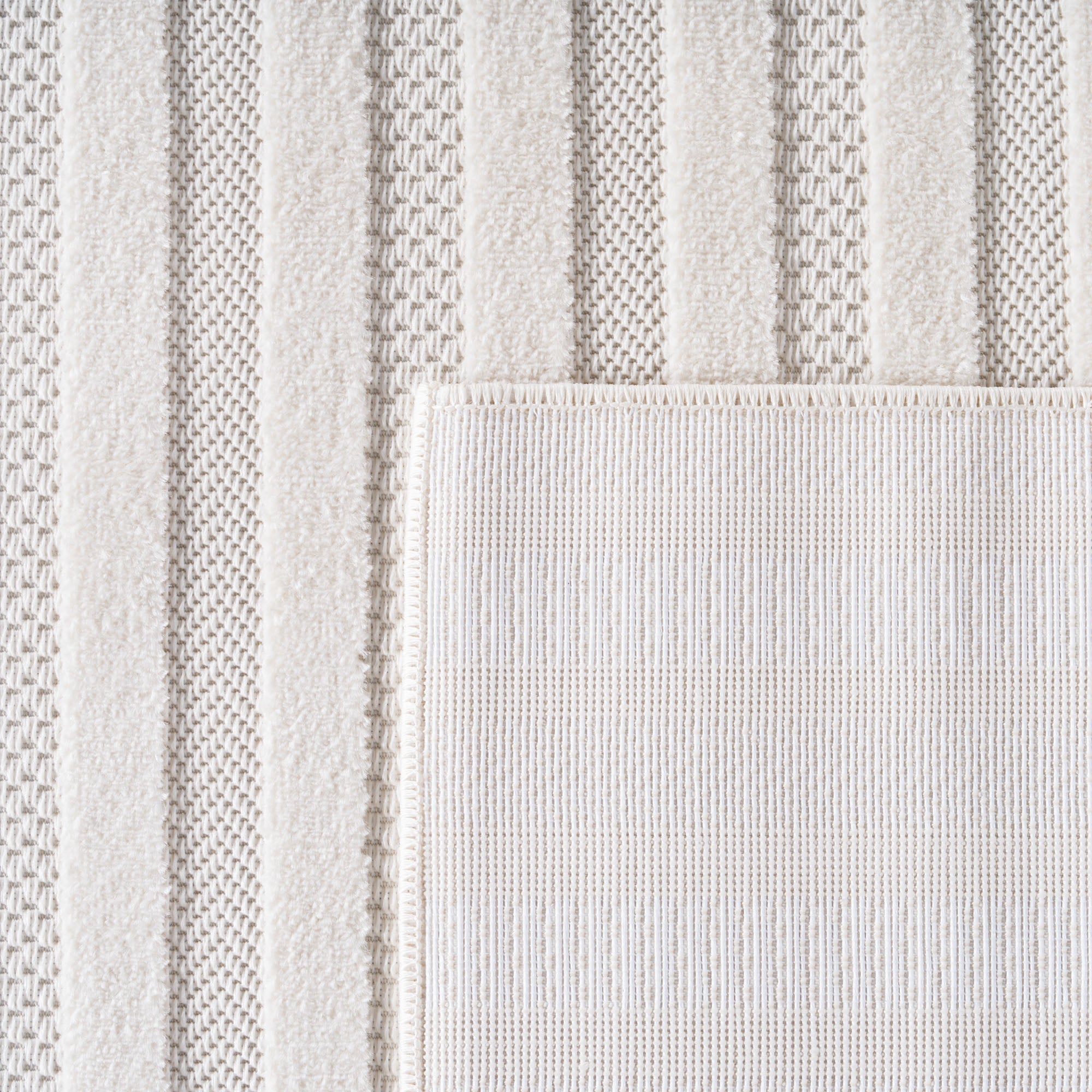 Desi 1658 creme Moderner Designer Teppich mit Hoch-Tief Strukturen