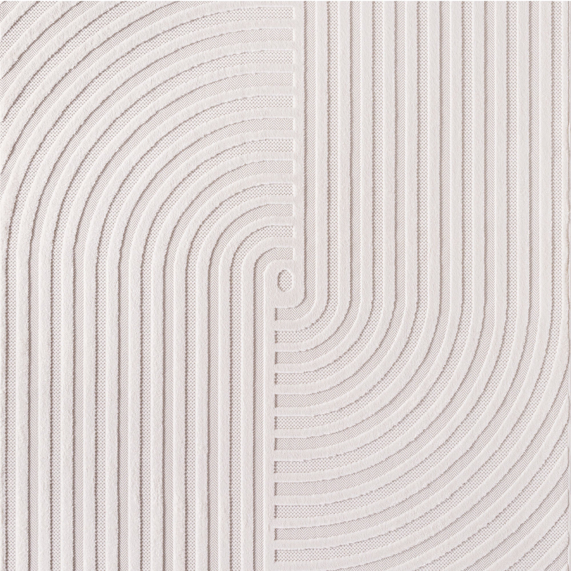 Desi 1658 creme Moderner Designer Teppich mit Hoch-Tief Strukturen