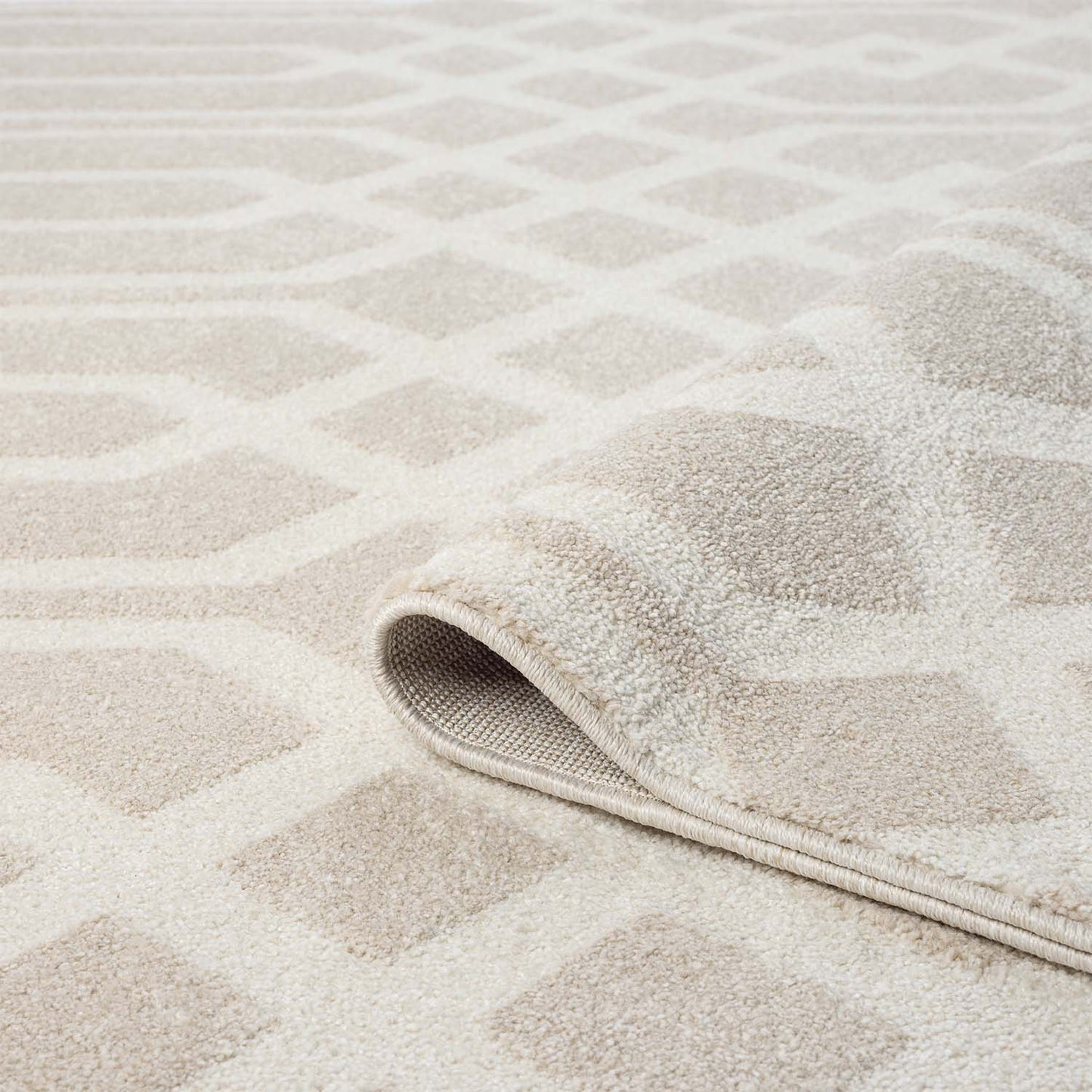 Fendi 138 beige Moderner Designer Teppich
