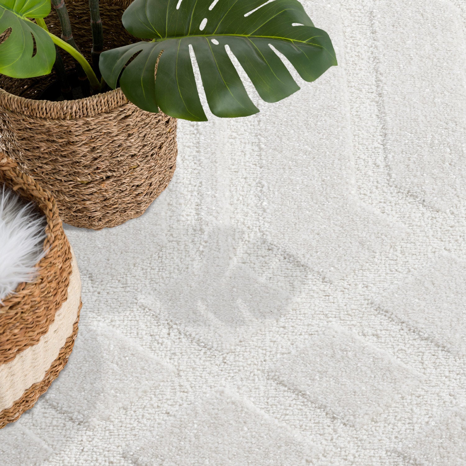 Maya 138 creme Moderner Designer Teppich