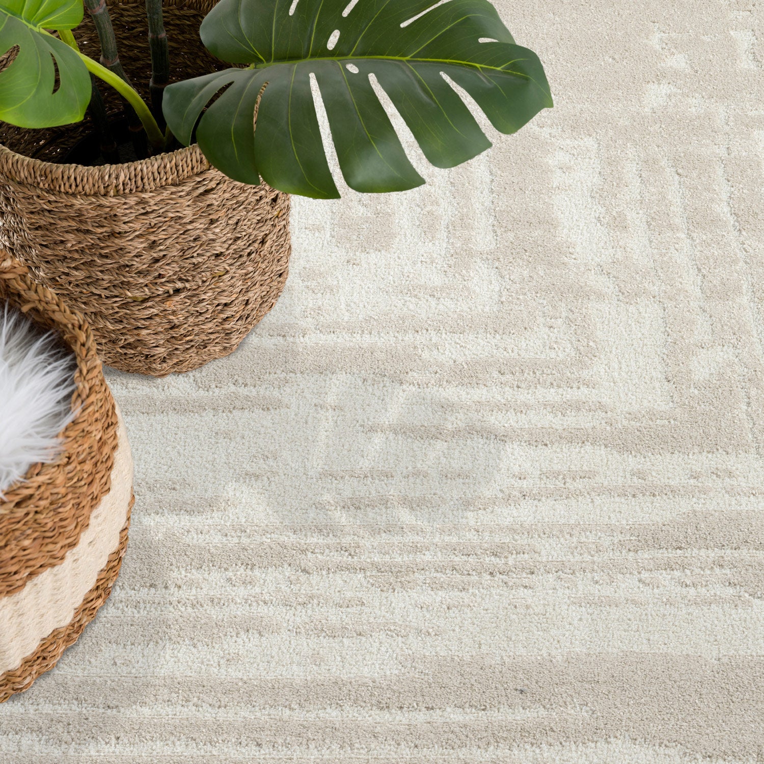 Maya 171 beige Moderner Designer Teppich