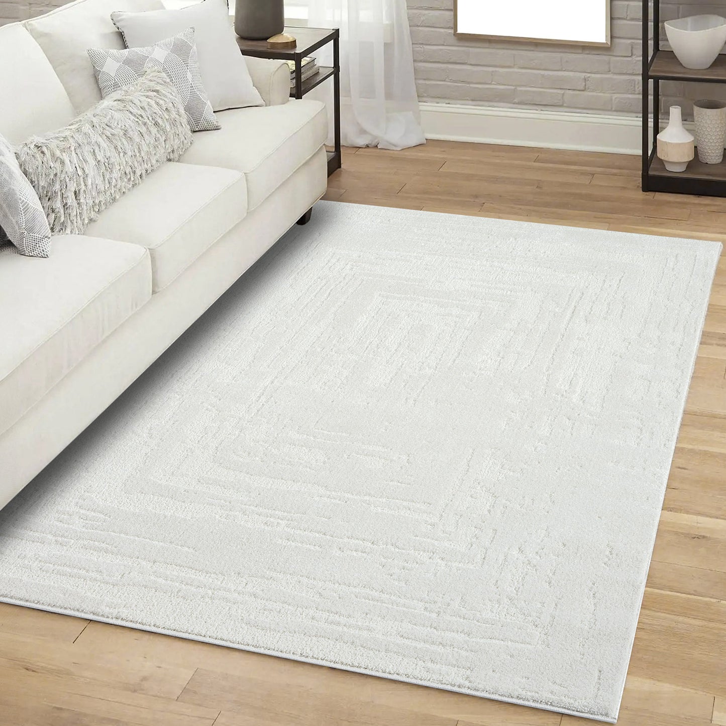 Fendi 171 creme Moderner Designer Teppich