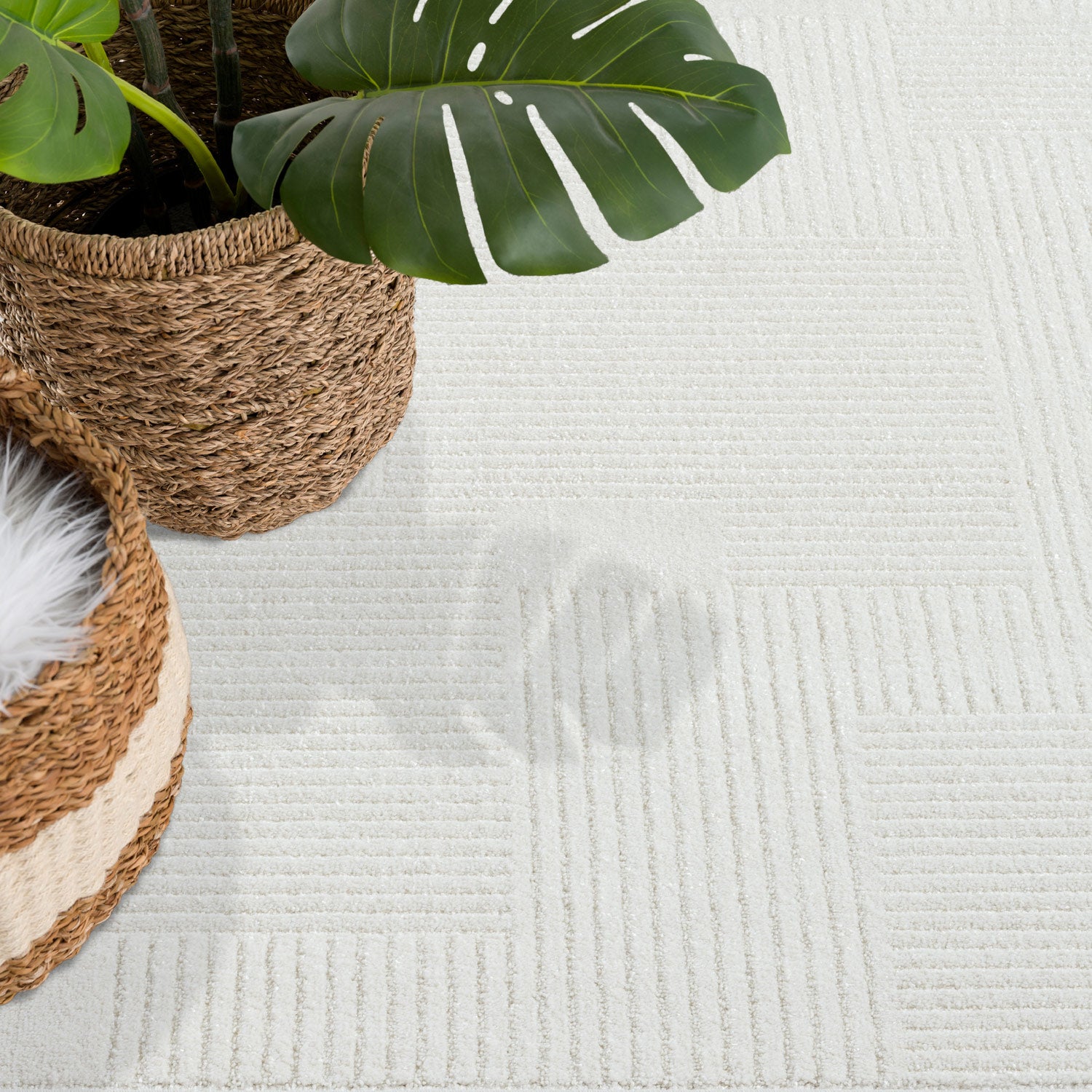 Maya 177 creme Moderner Designer Teppich