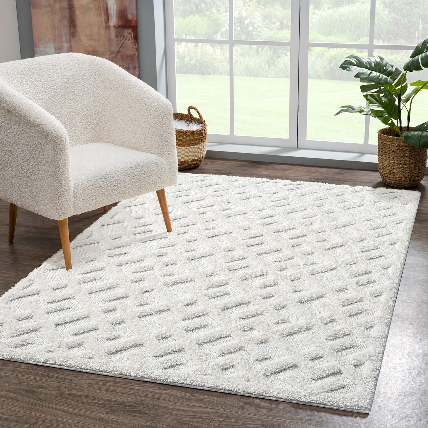 Fortino 737 creme Landhaus-, Boho & Skandi Stil Teppich