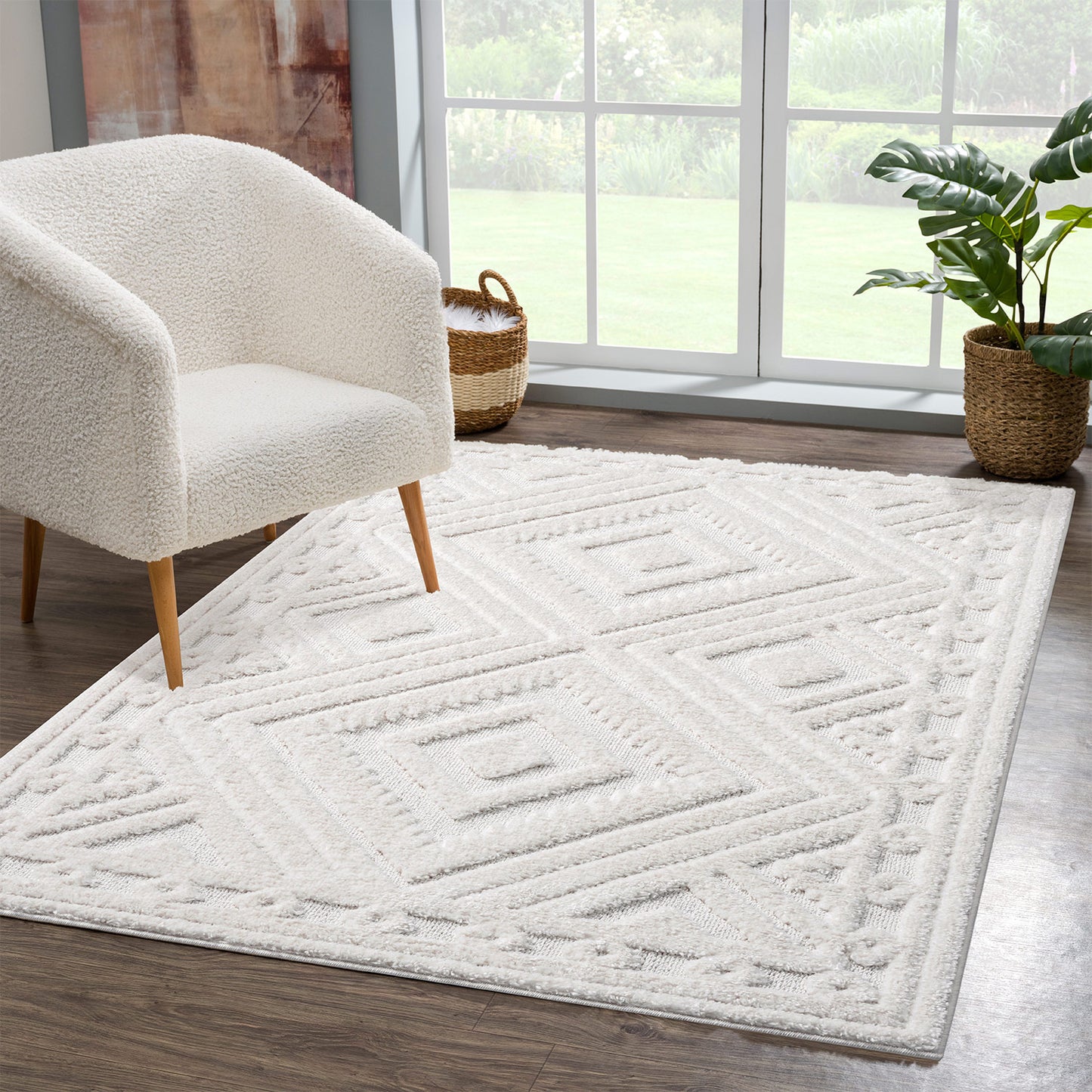 Fortino 777 creme Landhaus-, Boho & Skandi Stil Teppich