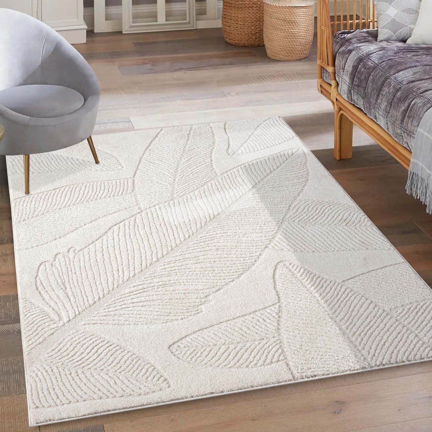 Lara 0629 creme Moderner Designer Teppich