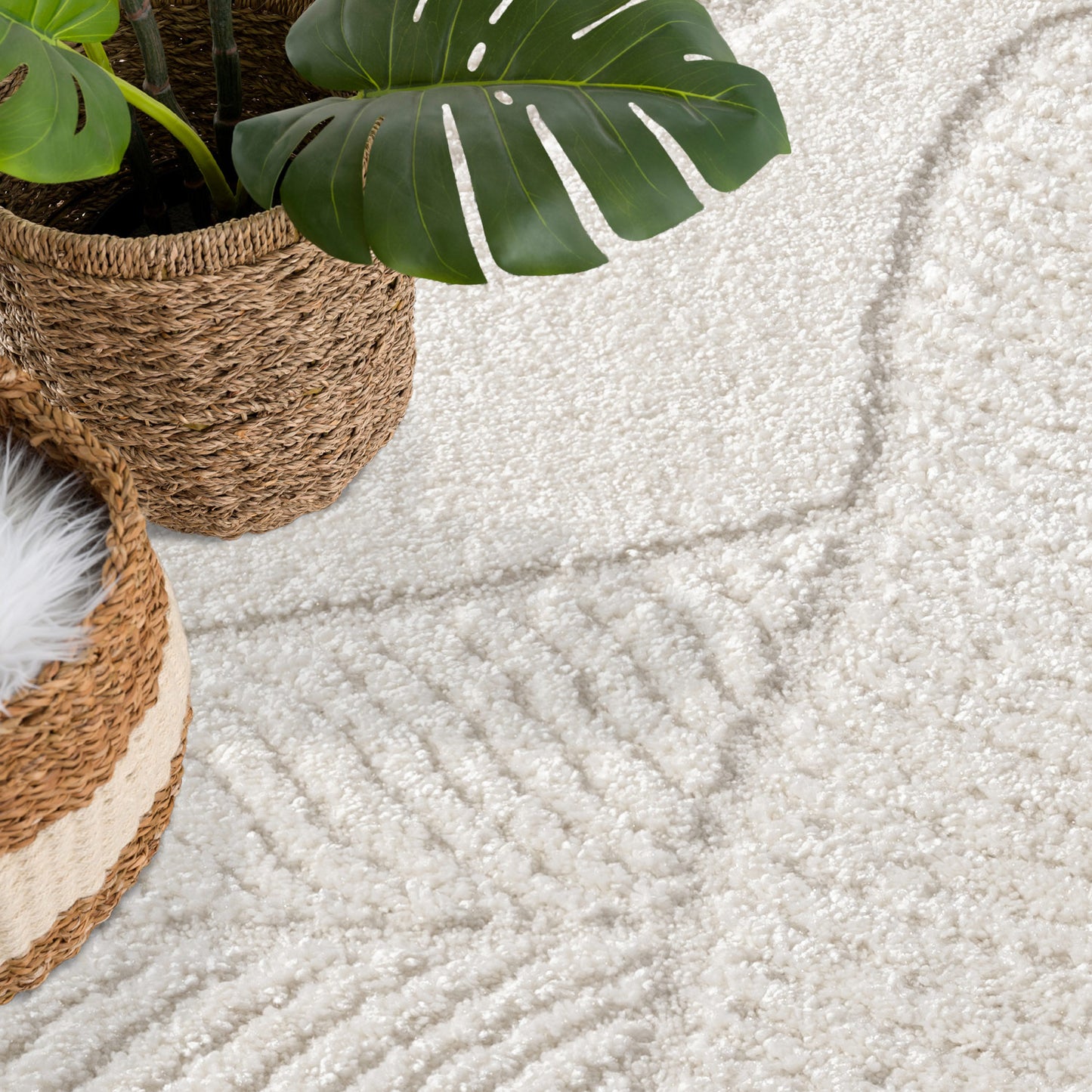 Lara 0629 creme Moderner Designer Teppich