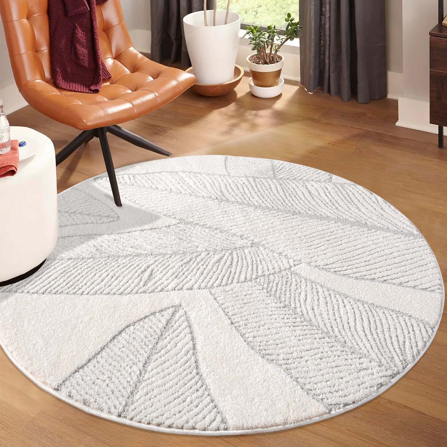 Lara 0629 grau Moderner Designer Teppich