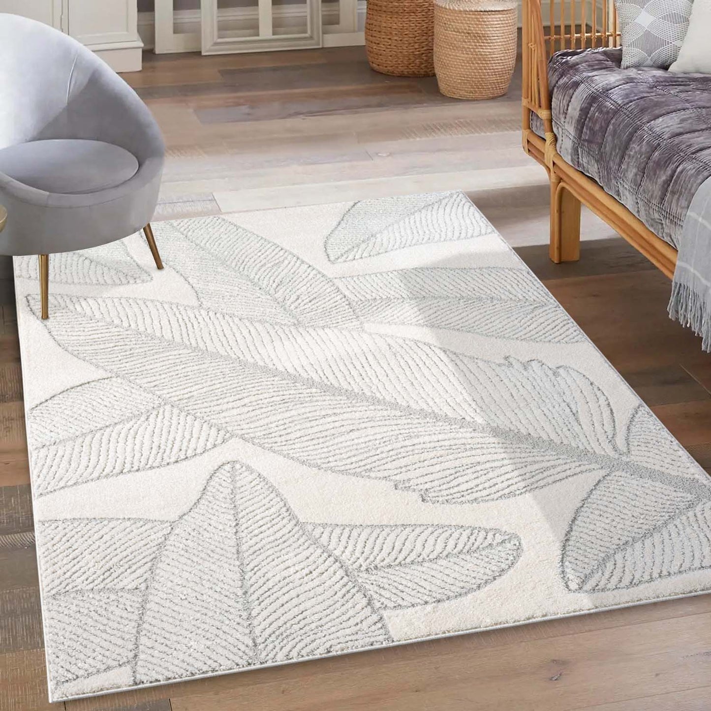 Lara 0629 grau Moderner Designer Teppich