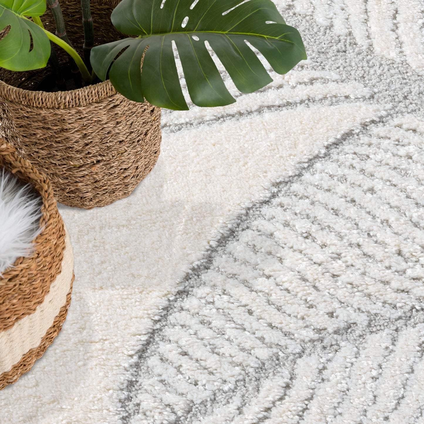 Lara 0629 grau Moderner Designer Teppich