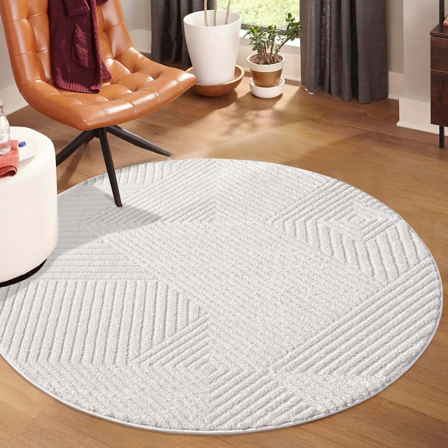 Lara 0632 creme Moderner Designer Teppich