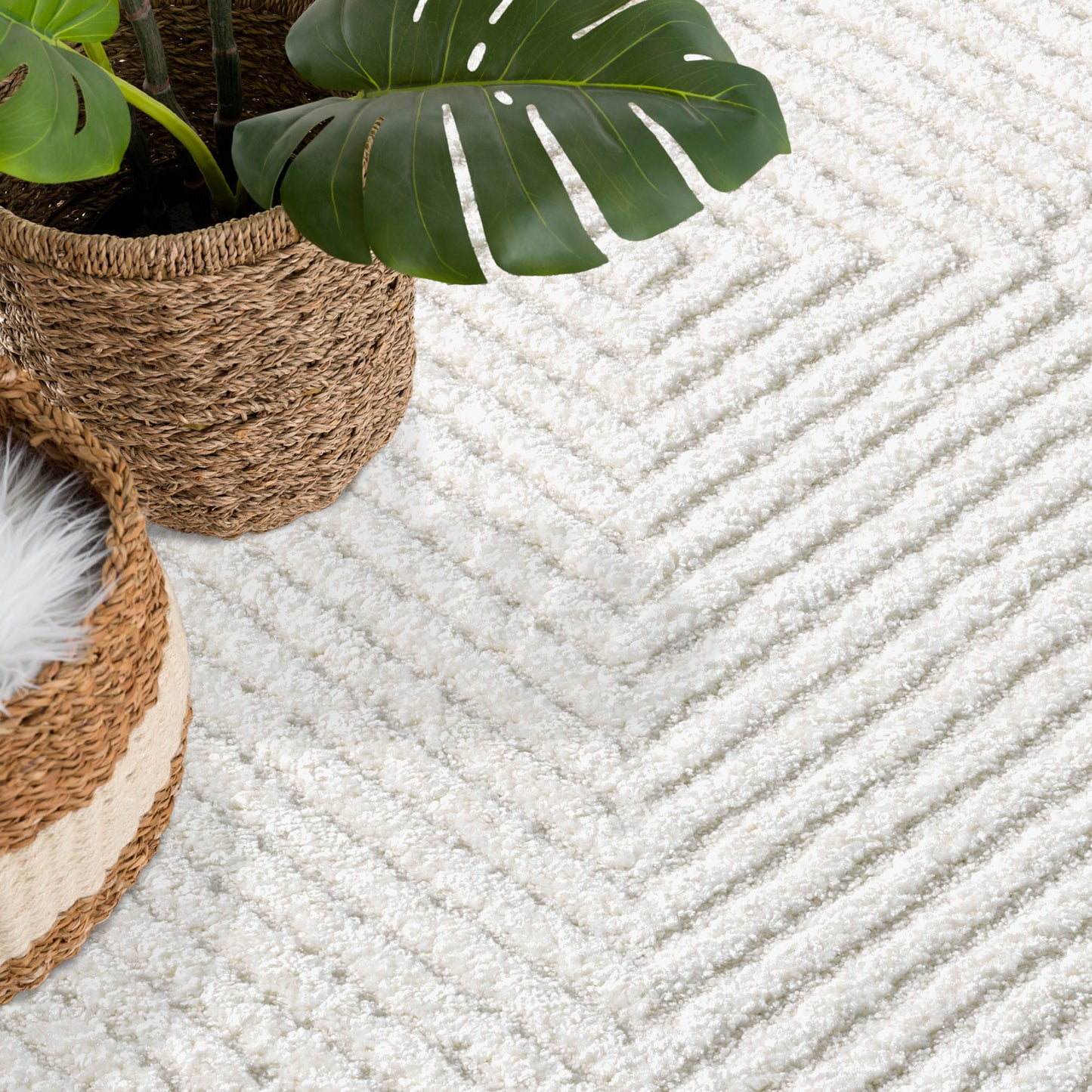 Lara 0632 creme Moderner Designer Teppich