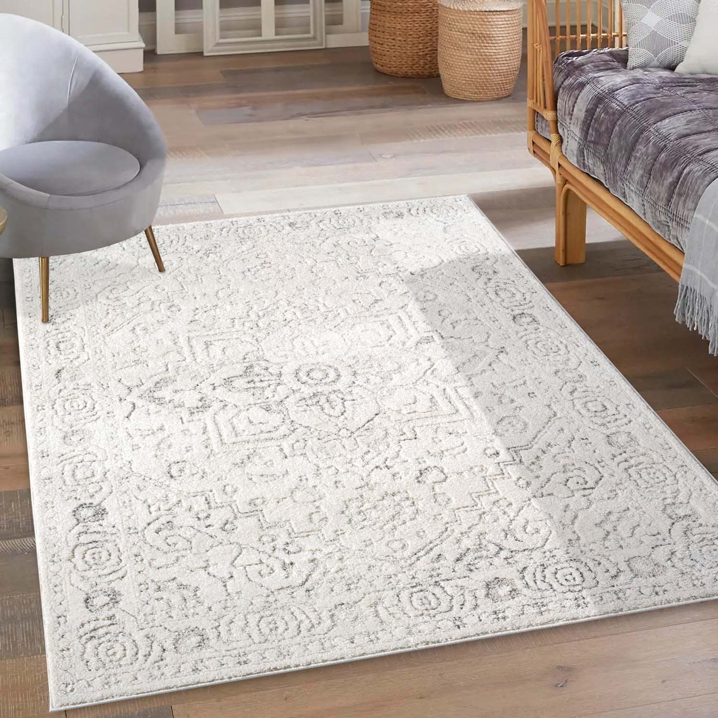 Lara 0638 creme Moderner Designer Teppich