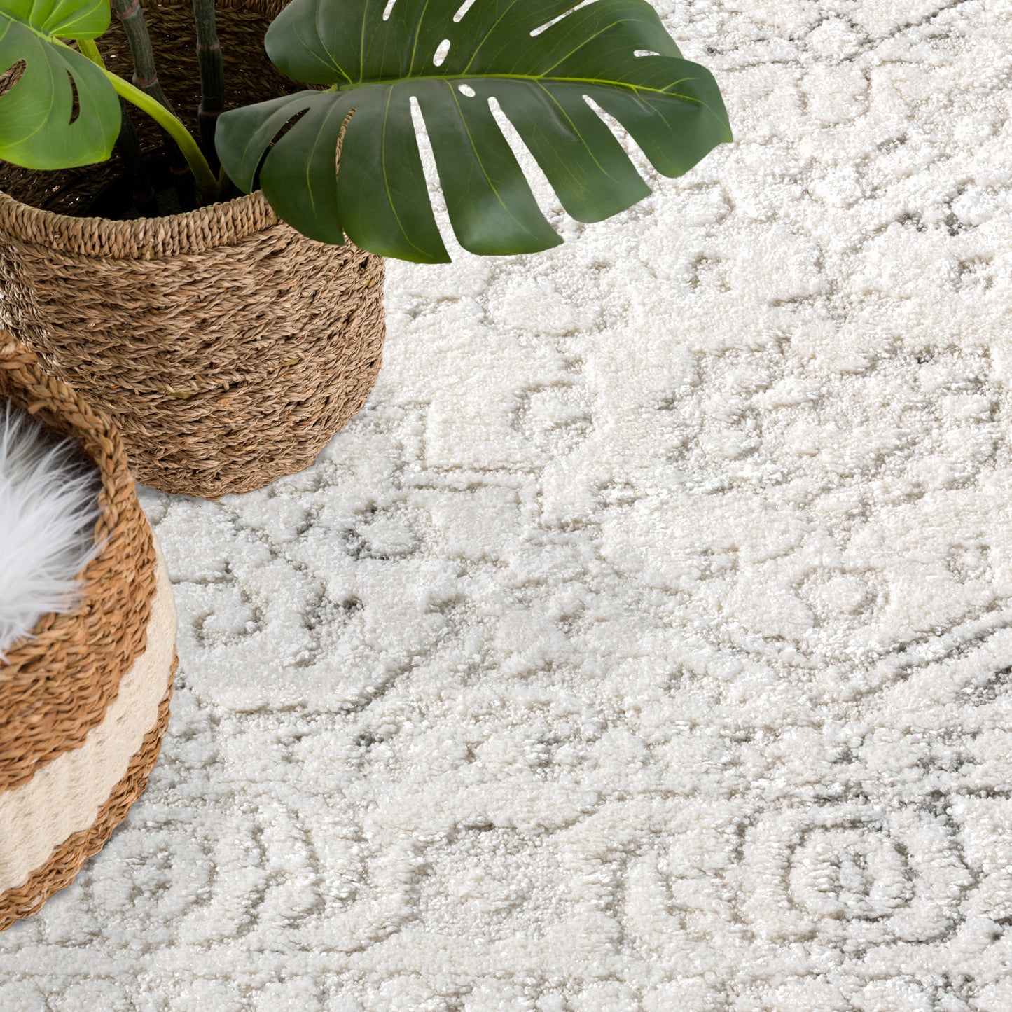 Lara 0638 creme Moderner Designer Teppich