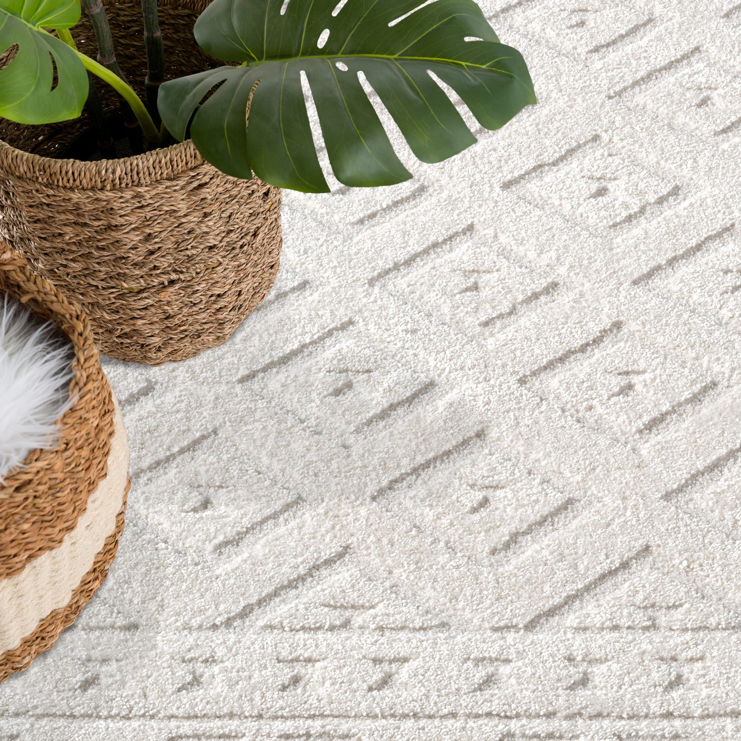 Lara 9999 creme Moderner Designer Teppich