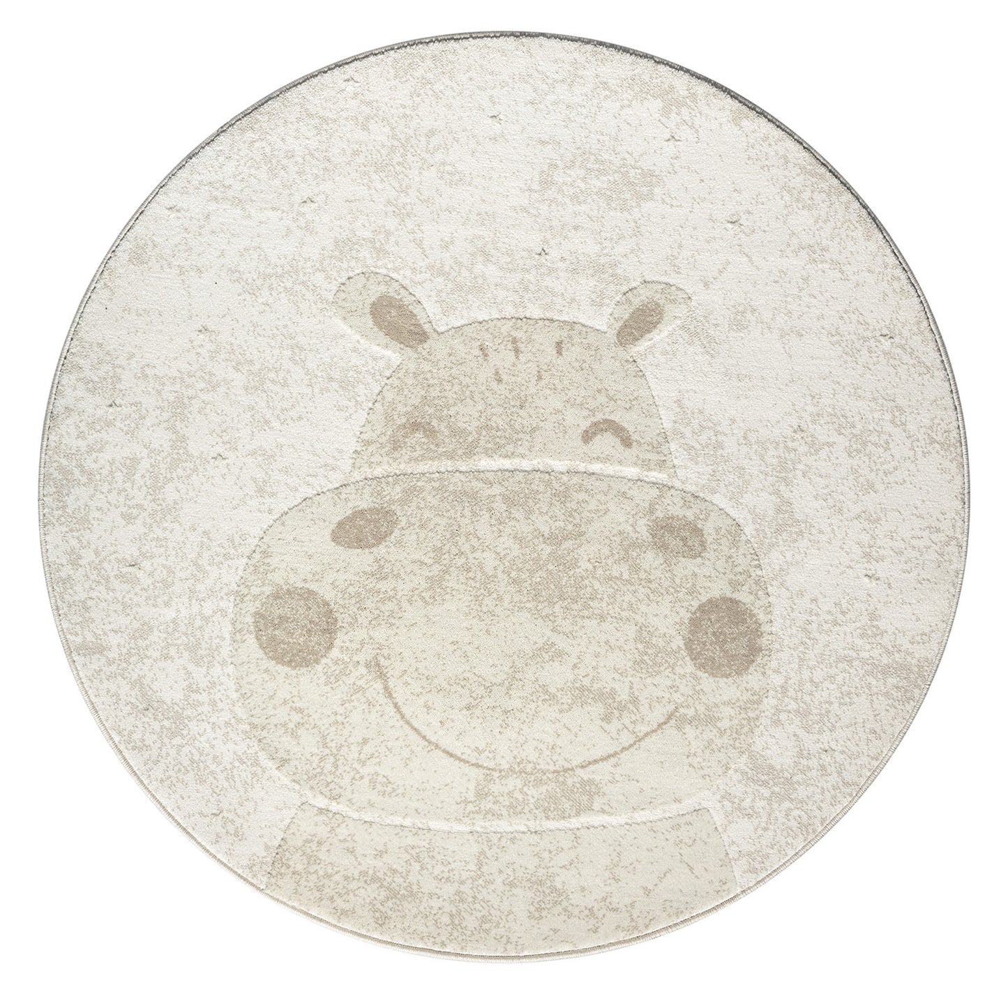 Luna 703 creme / Kinderteppich Nilpferd