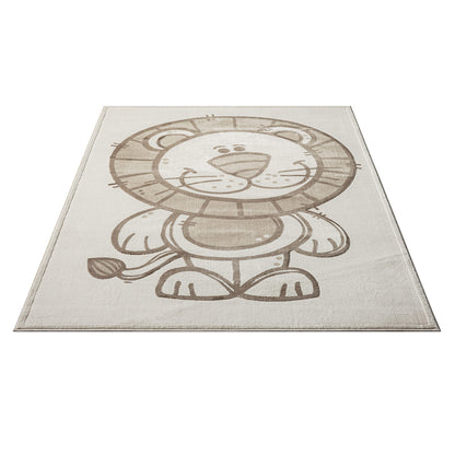 Luna 717 creme / Kinderteppich Löwe