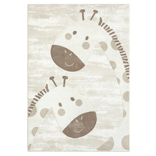 Luna 719 creme / Kinderteppich Giraffe