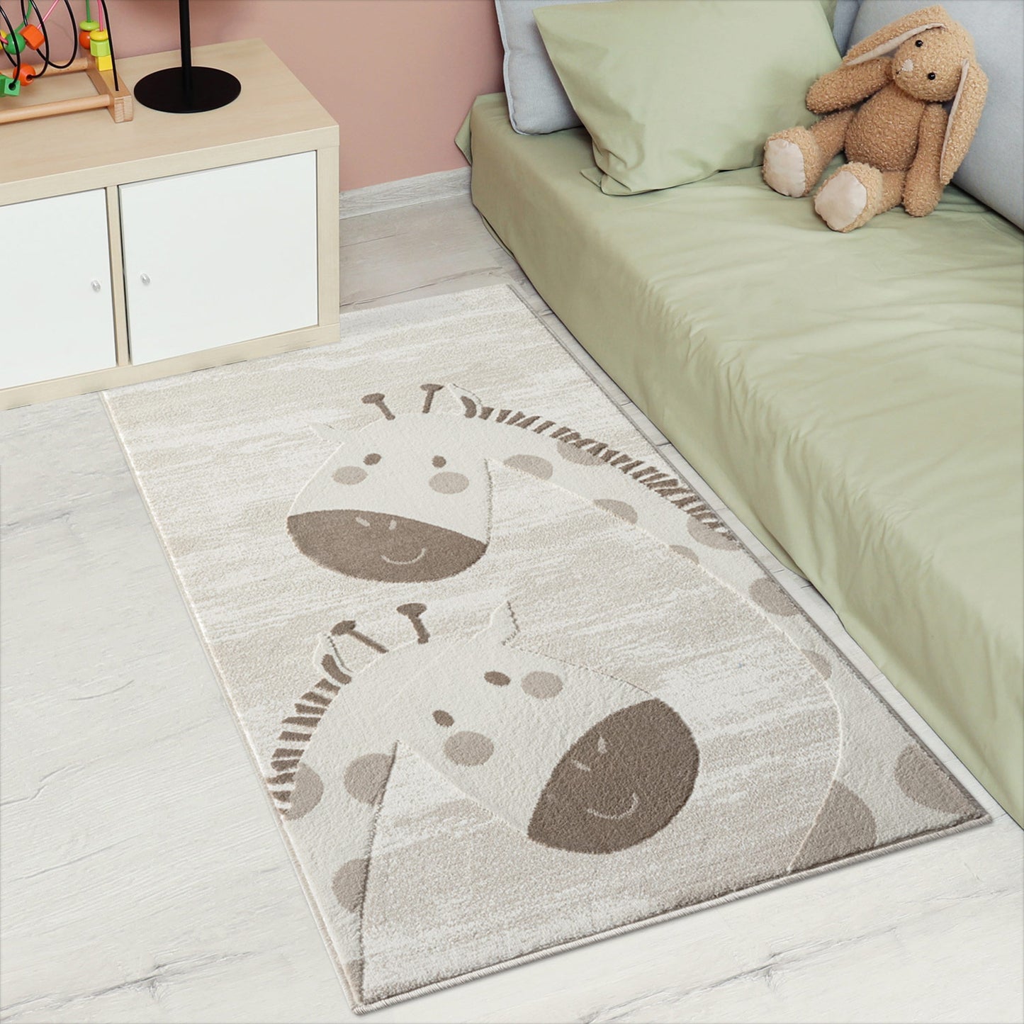Luna 719 creme / Kinderteppich Giraffe