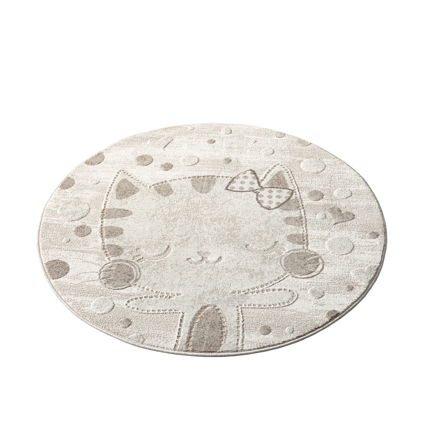 Luna 720 creme / Kinderteppich mit niedlicher Katze