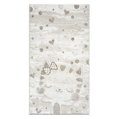 Luna 720 creme / Kinderteppich mit niedlicher Katze