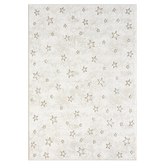 Luna 725 creme / Kinderteppich mit Sternen Muster