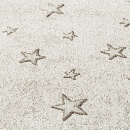 Luna 725 creme / Kinderteppich mit Sternen Muster
