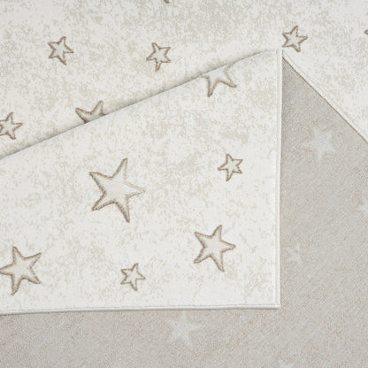 Luna 725 creme / Kinderteppich mit Sternen Muster