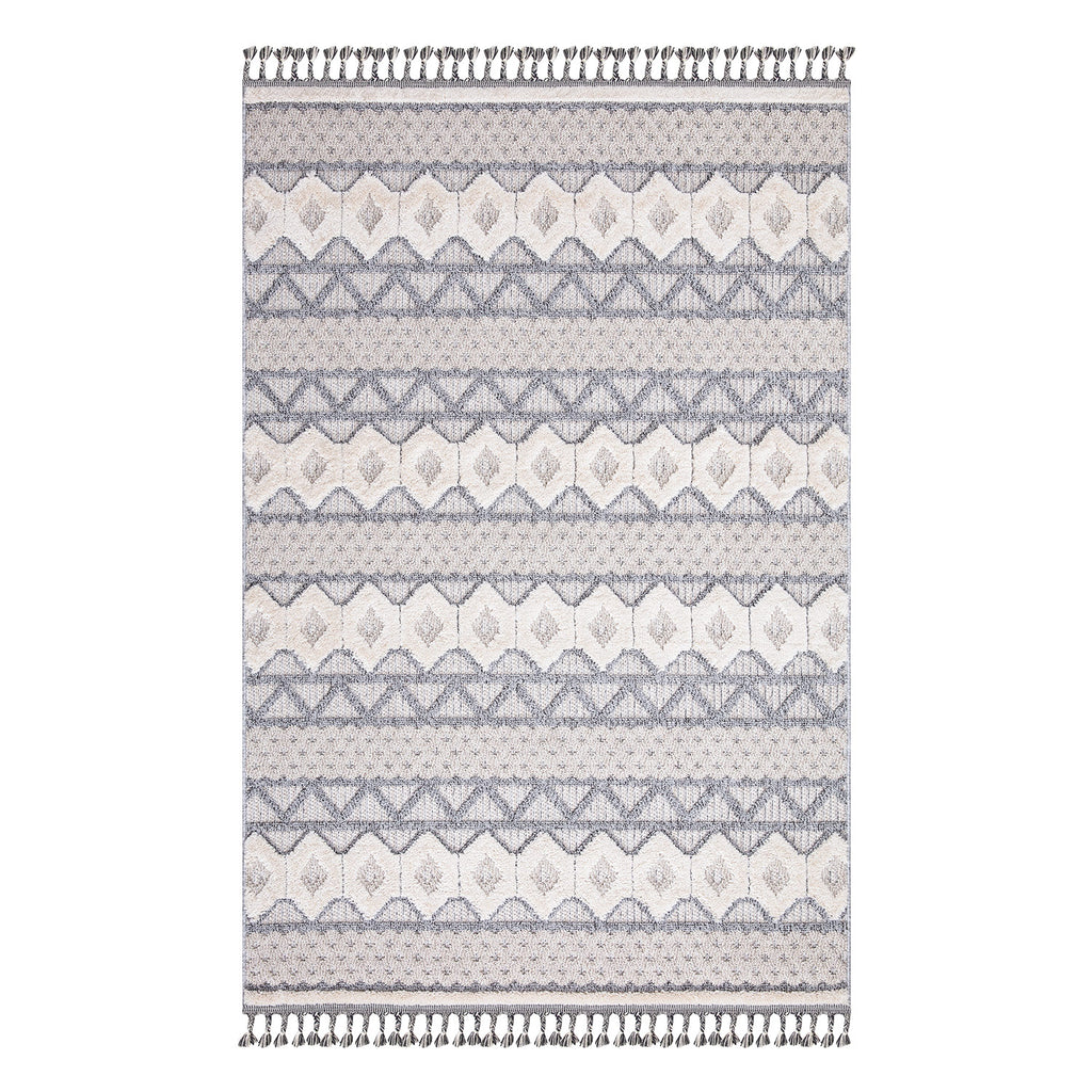 Valentina 728 grau Boho-Chic Style mit eleganter Relief-Optik