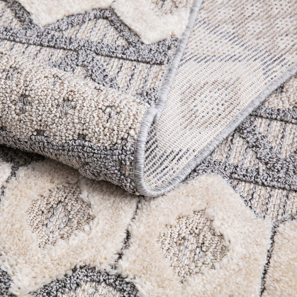 Valentina 728 grau Boho-Chic Style mit eleganter Relief-Optik