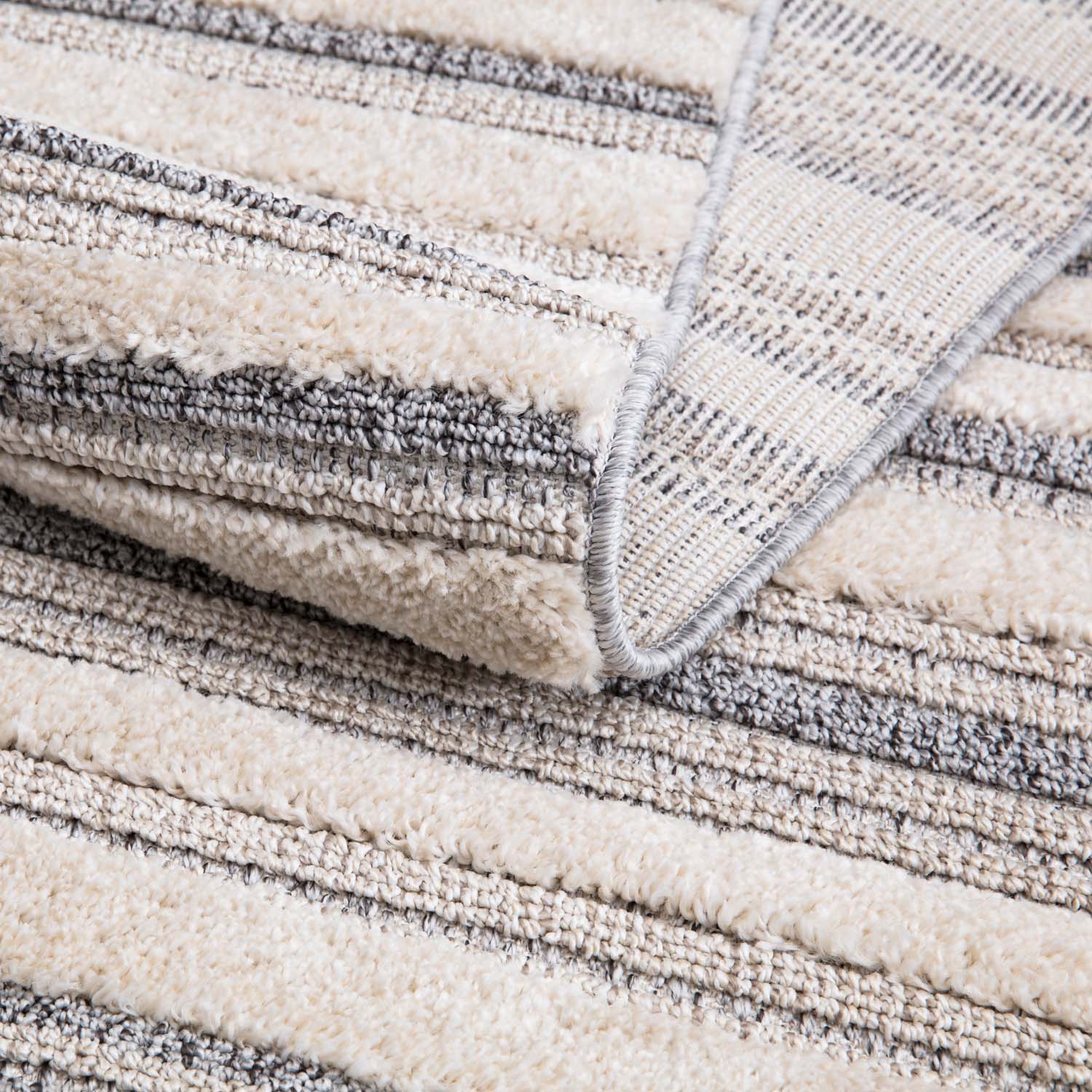 Valentina 807 grau Boho-Chic Style mit eleganter Relief-Optik