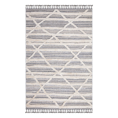 Valentina 810 grau-creme Boho-Chic Style Teppich