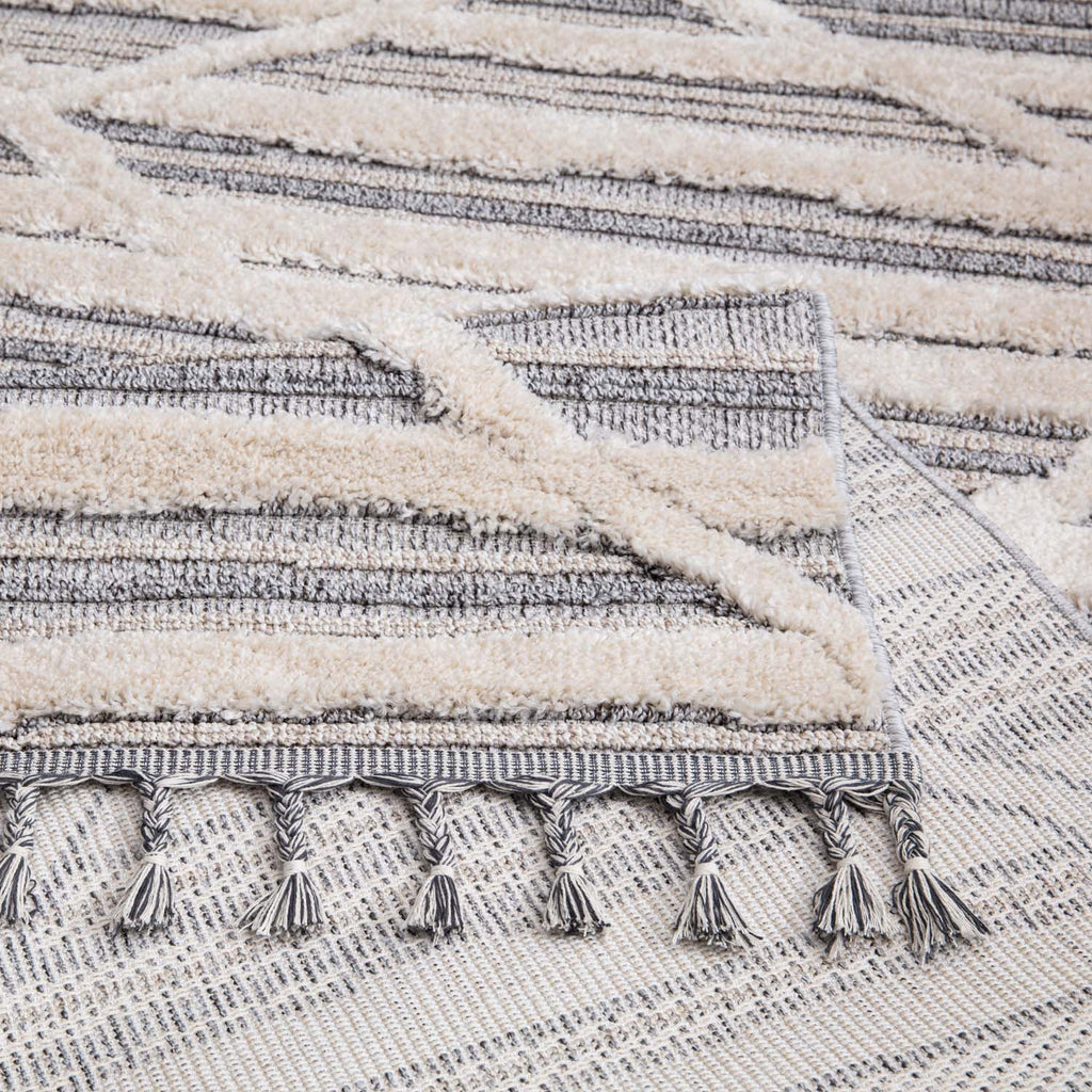 Valentina 810 grau Boho-Chic Style mit eleganter Relief-Optik