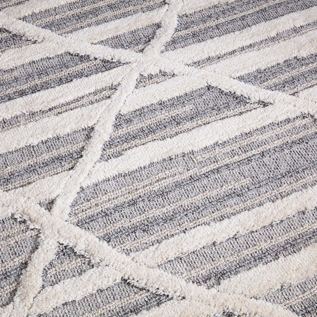 Valentina 810 grau Boho-Chic Style mit eleganter Relief-Optik