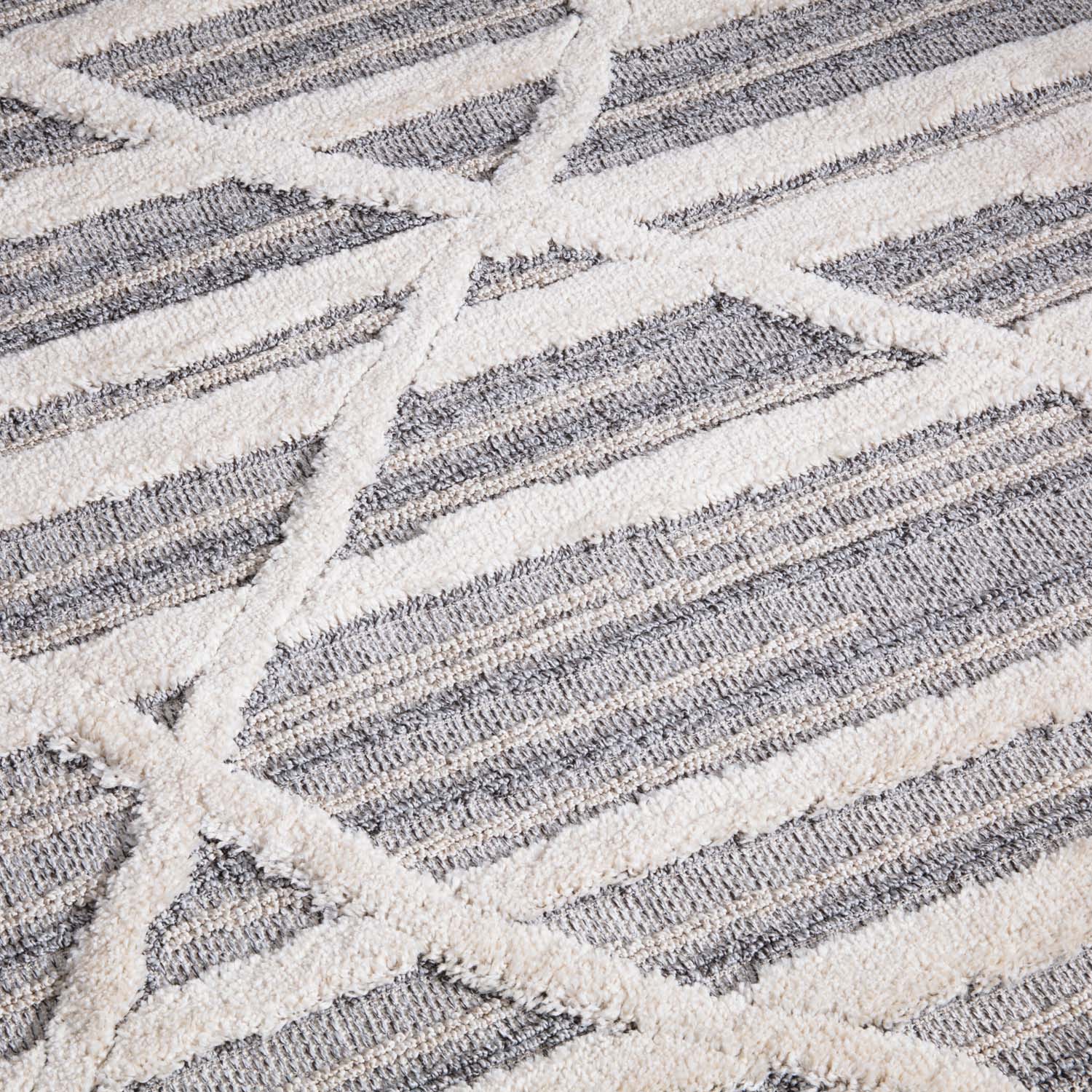 Valentina 810 grau Boho-Chic Style mit eleganter Relief-Optik